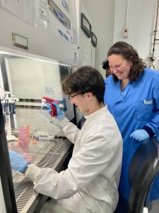 Emilie Alard laughing with student_BCI