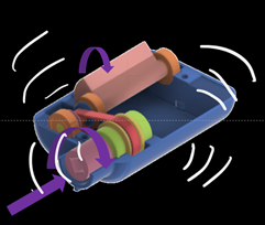 Gravitational Transducer Drawing of a Gravitational Transducer